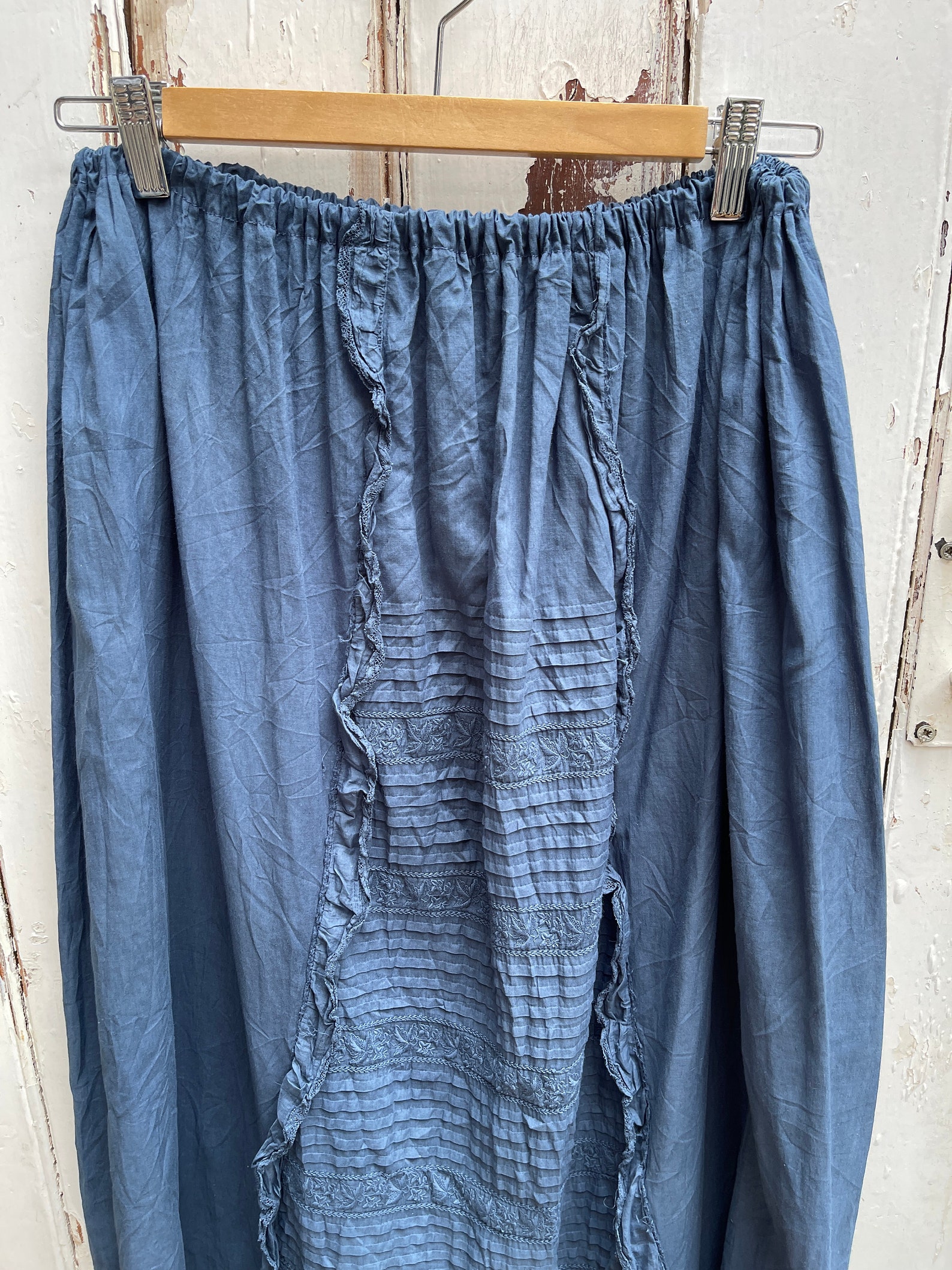 Only Blue Cotton Long Skirt