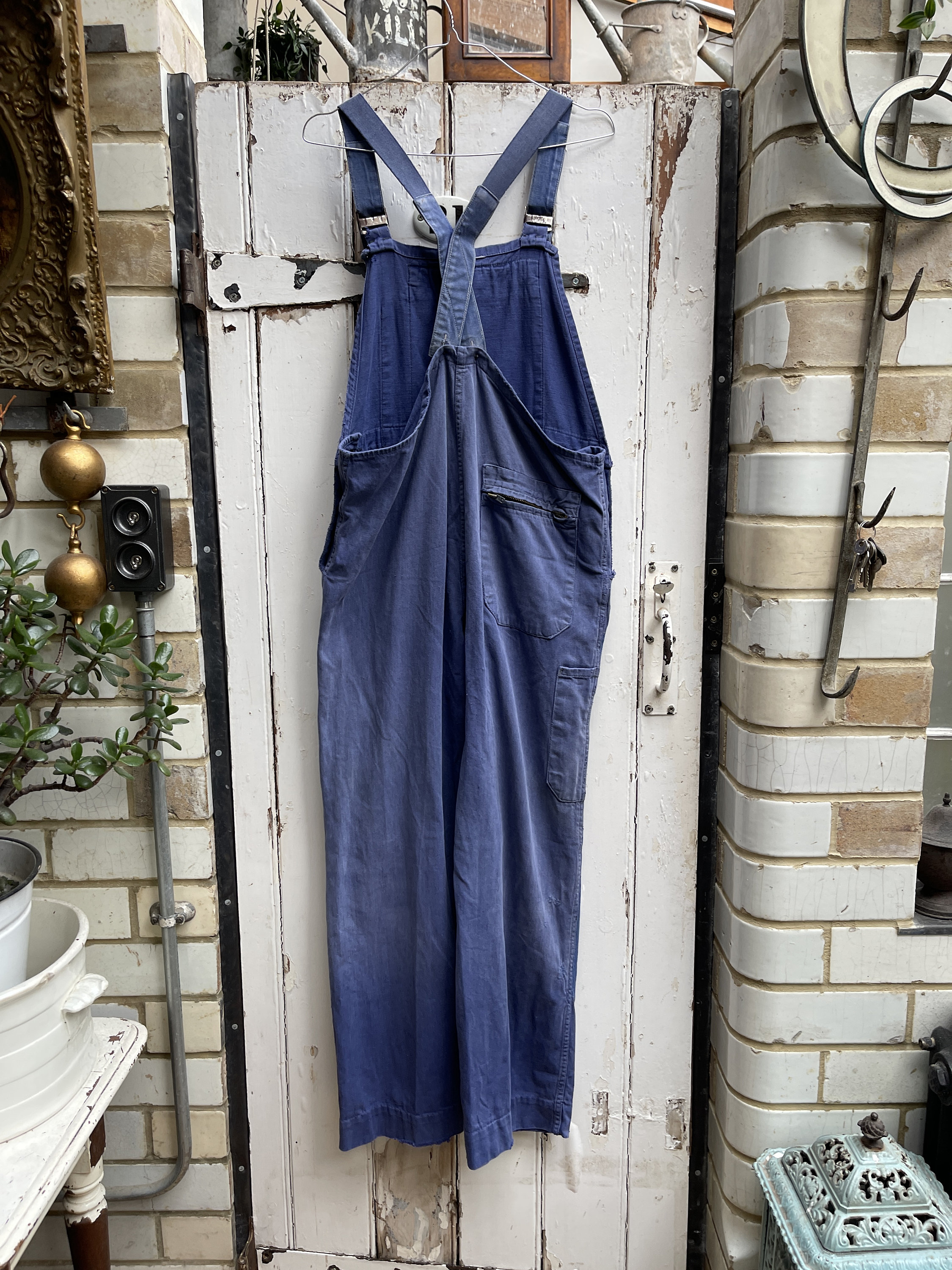 Vintage French Blue Cotton Dungarees Workwear Overalls Size S - Etsy
