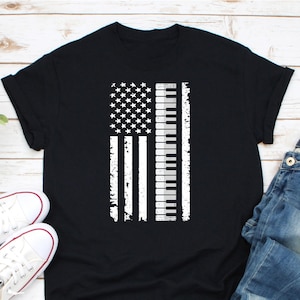 Piano American Flag Shirt, Pianist USA Shirt, Piano Teacher Shirt, Piano Player, Piano Lover Shirt, Piano Student Shirt, Piano Music Shirt