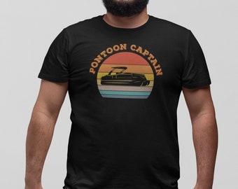 Pontoon Captain Boating Retro Gift Shirt Pontoon, Captain, Drinking, Day Drinking Shirt, Captain Shirt, Pontoon Captain T shirt Gift