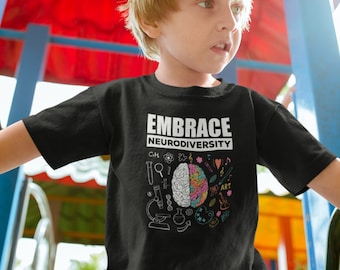 Embrace Neurodiversity Shirt, Autism Awareness T-Shirt, Autism Acceptance TShirt Gift, Autism Shirt Neurodiversity T Shirt For Kids & Adults