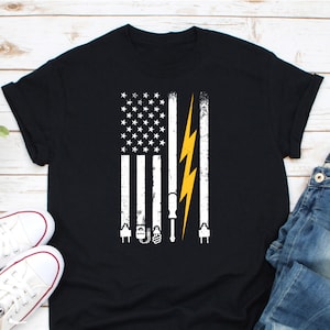 Electrician US Flag Shirt, Tools For Electricians Shirt, Electricians Geek Shirt, Electricians Occupation Shirt, Electrician Lover Shirt