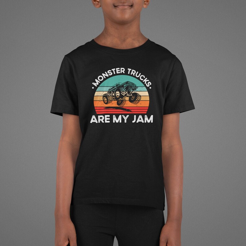 Monster Trucks Are My Jam Shirt, Monster Truck Shirt, Racing Trucks Lover, Vintage Monster Truck Shirt, Truck Birthday Shirt, Trucker Gift zdjęcie 2