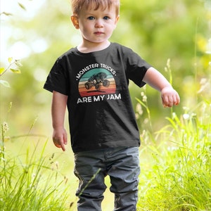 Monster Trucks Are My Jam Shirt, Monster Truck Shirt, Racing Trucks Lover, Vintage Monster Truck Shirt, Truck Birthday Shirt, Trucker Gift zdjęcie 1