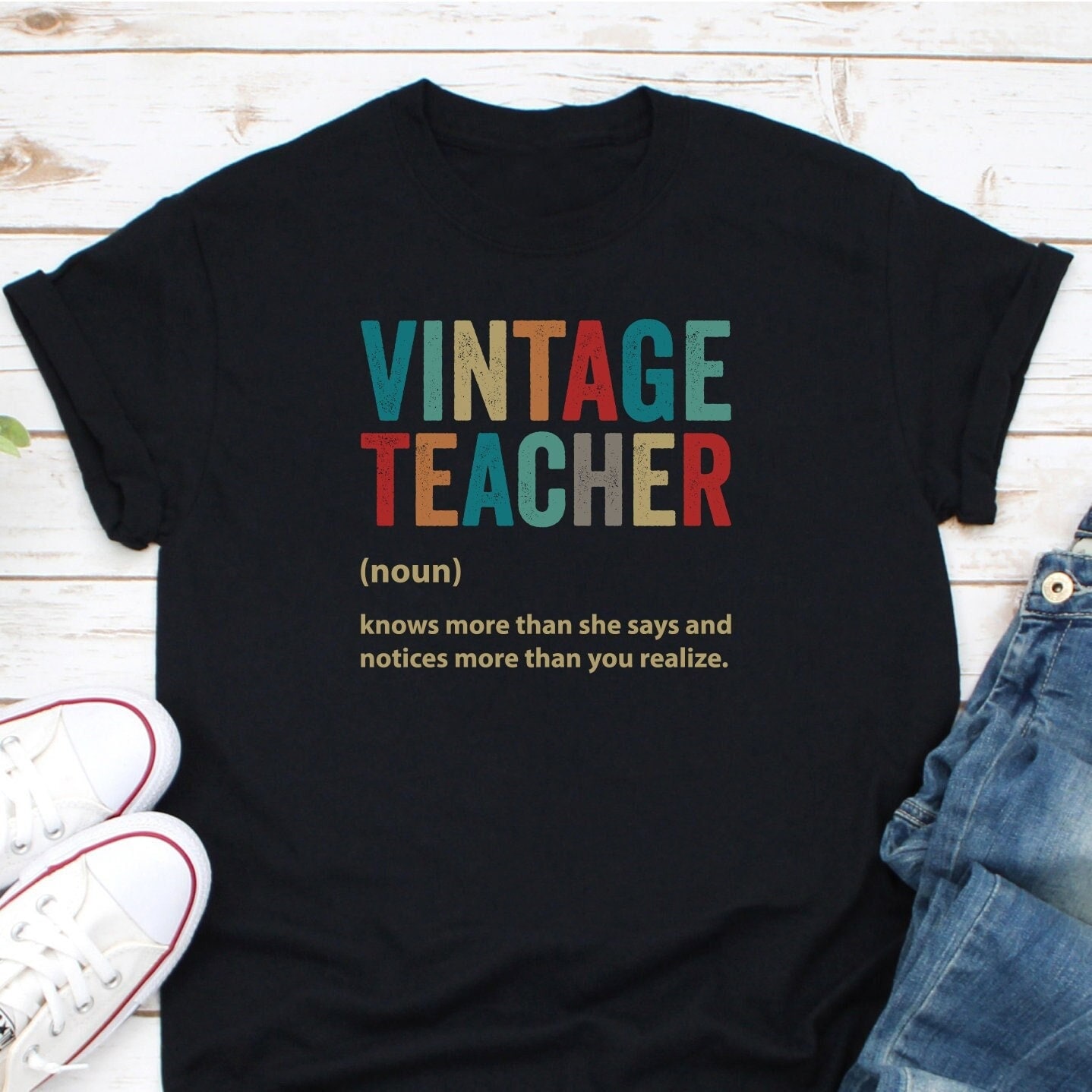 Vintage Teacher Shirt Definition Knows More Than She Say Shirt, Gift For Teacher, Teacher Life Shirt, Teacher Job Shirt Teacher Appreciation