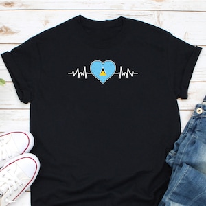 Saint Lucia Shirt, Saint Lucia Gift, Saint Lucia Flag Shirt, Saint Lucia Pride Shirt, Saint Lucian Shirt, Saint Lucia Tour Tee, St Lucia Map