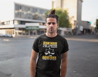 1st Rule The Lawyer Is Never Wrong Shirt, Lawyer Rules Shirt, Funny Lawyer Shirt, Law Student Shirt, Law School Shirt, Law Graduation Shirt