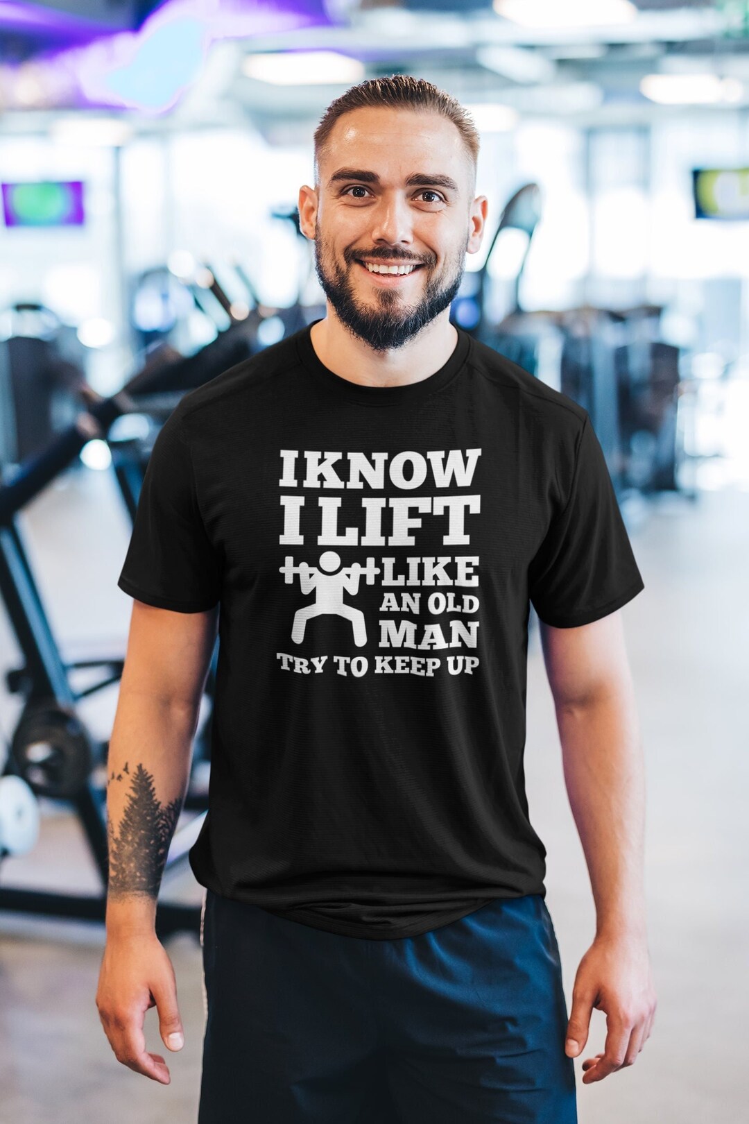Funny Gym Shirt, Lift Like an Old Man, Workout Shirt, Weightlifting ...