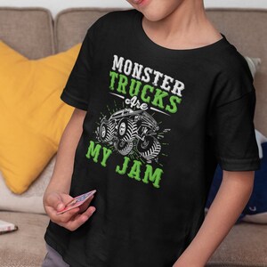 Monster Trucks Are My Jam Shirt, Monster Truck Shirt, Racing Trucks Lover, Monster Truck Boys Shirt, Truck Birthday Shirt, Trucker Gift image 4