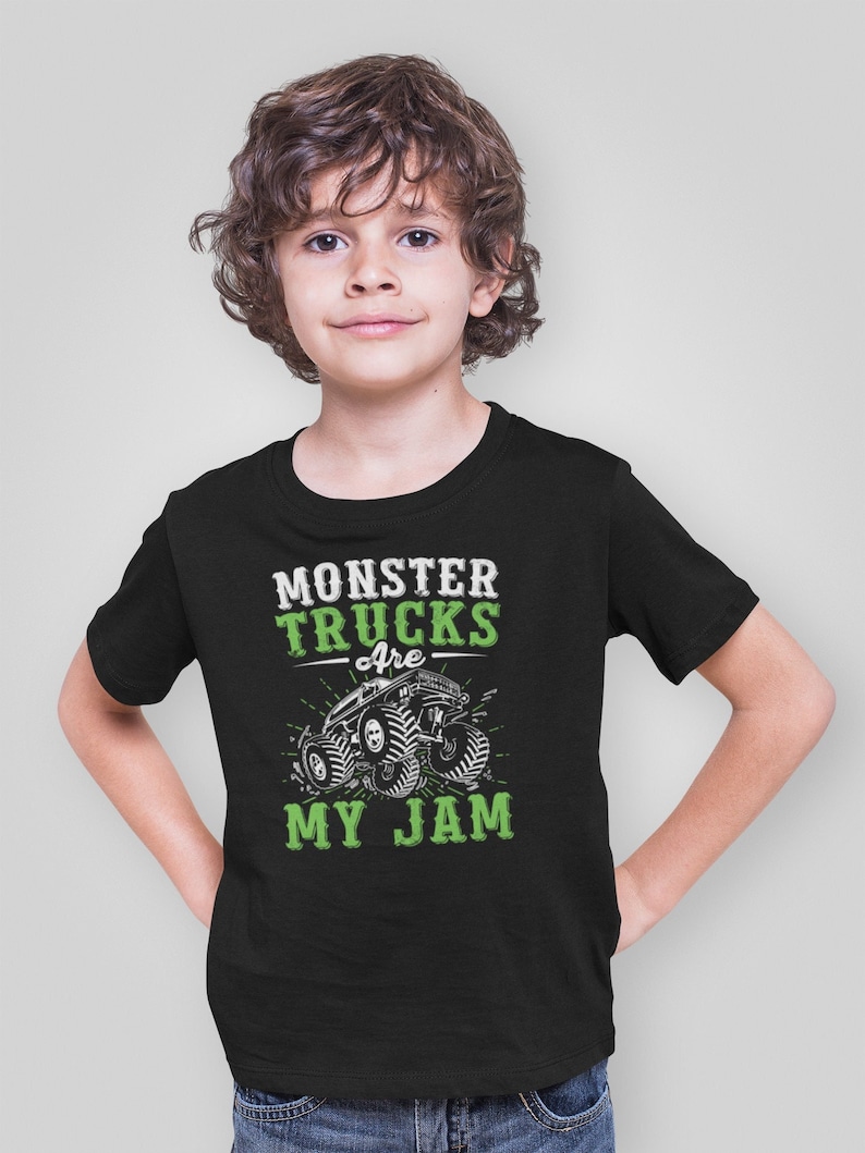 Monster Trucks Are My Jam Shirt, Monster Truck Shirt, Racing Trucks Lover, Monster Truck Boys Shirt, Truck Birthday Shirt, Trucker Gift image 2