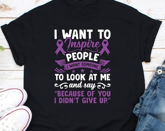 I Want To Inspire People Shirt, SLE Awareness Shirt, Purple Ribbon Shirt, Lupus Awareness Shirt, Lupus warrior Shirt, SLE Disease Shirt