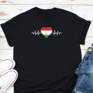 Tajikistan Shirt, Tajikistan Heart Flag Shirt, Tajikistan Pride Shirt, Tajikistan Map Shirt, Tajikistan Travel Shirt, Tajikistan Love Shirt