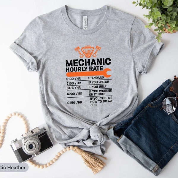 Mechanic Hourly Rate Shirt, Automotive Mechanic Shirt, Mechanic Life Shirt, Gifts For Mechanics, Car Mechanic Shirt, Car Enthusiast Shirt