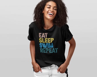 Eat Sleep Swim Repeat Shirt, Swimming Sport Shirt, Swimming Coach Tee, Swimmer Lover Tee, Swimmer Tee, Swimming Move Shirt, Gift For Swimmer