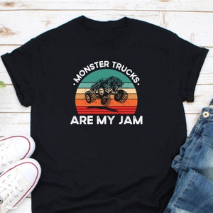 Monster Trucks Are My Jam Shirt, Monster Truck Shirt, Racing Trucks Lover, Vintage Monster Truck Shirt, Truck Birthday Shirt, Trucker Gift zdjęcie 3
