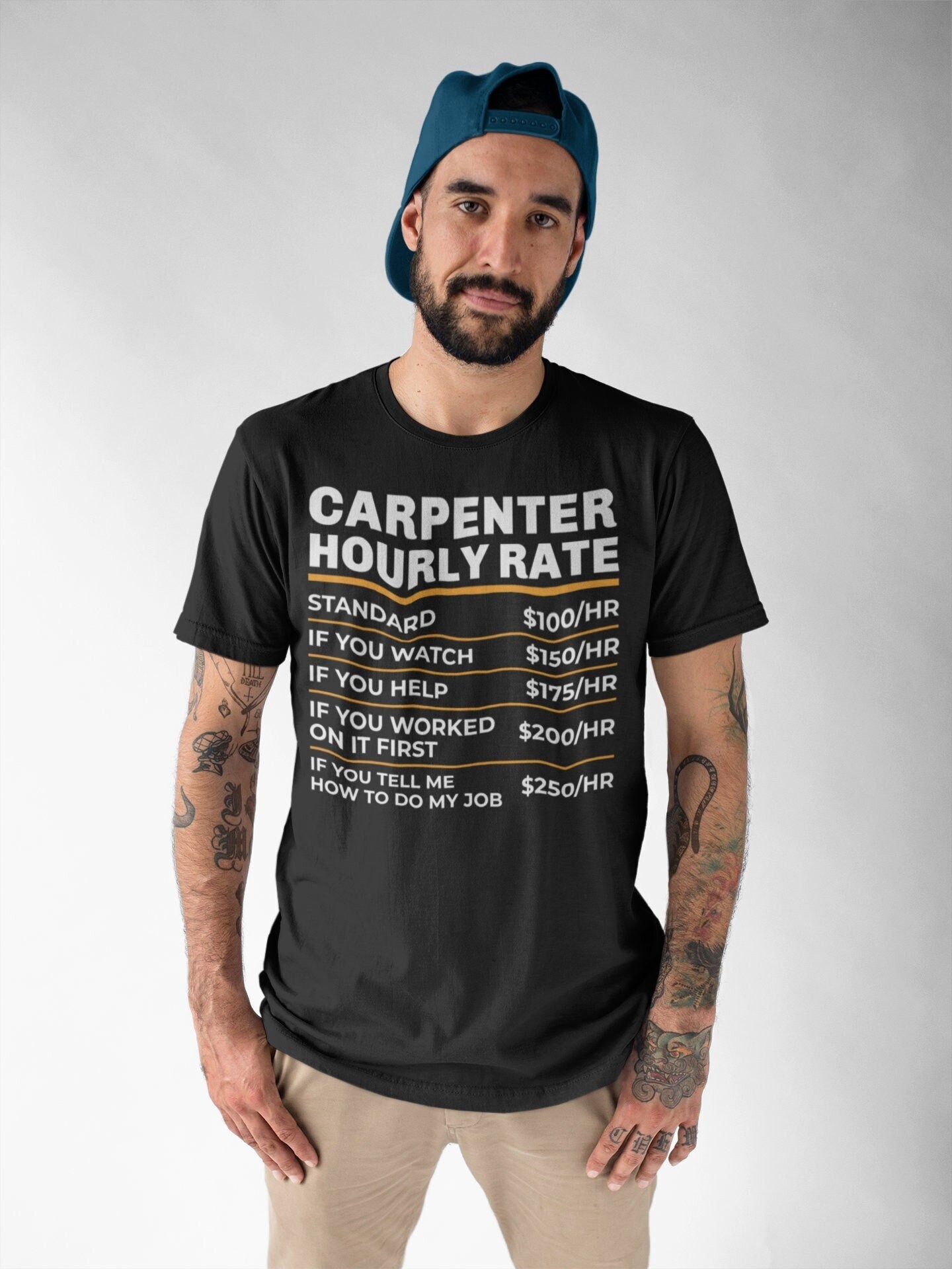 Carpenter Shirt, Carpenter Hourly Rate, Carpenter Gifts, Cutting Wood