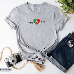Portugal Heart Flag Shirt, Portuguese Flag Shirt, Portugal Pride Shirt, Petiscos Shirt, Portugal National Shirt, Portugal Patriotic Shirt