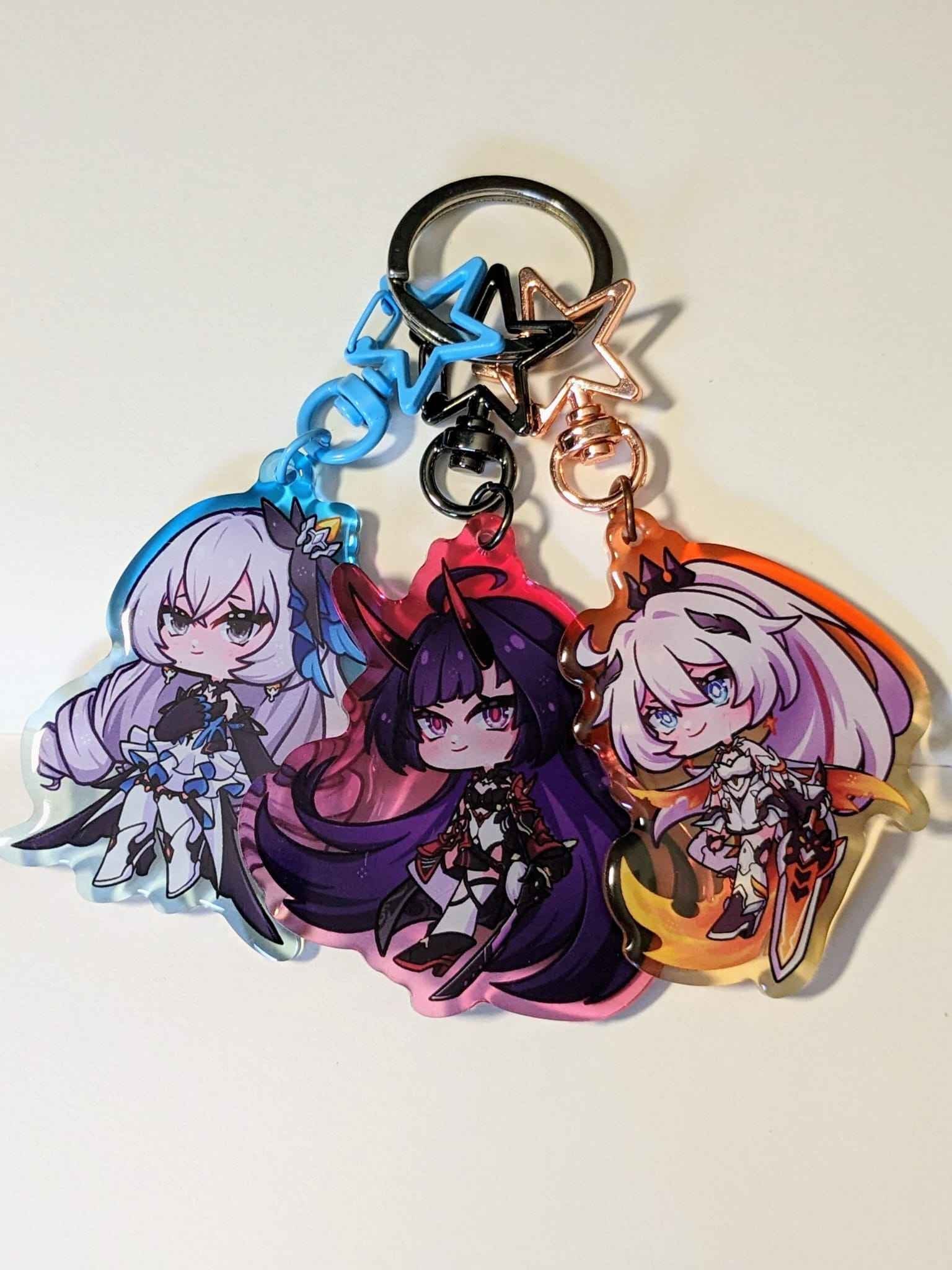 Honkai Impact 3rd Acrylic Keychains - Mei Kiana Bronya