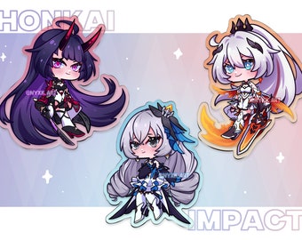 PREORDER Honkai Impact 3rd Acrylic Keychains - Mei Kiana Bronya