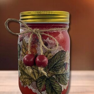 Fall Green Leaves Jar Candle 12oz-&quot; Autumn Lodge&quot;