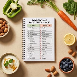 Low FODMAP Food List pdf | IBS SIBO Relief Grocery Guide (Digital Download)