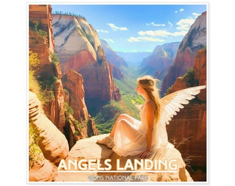 Heavenly Angel at Angel's Landing - Zion National Park Stickers indoor/outdoor