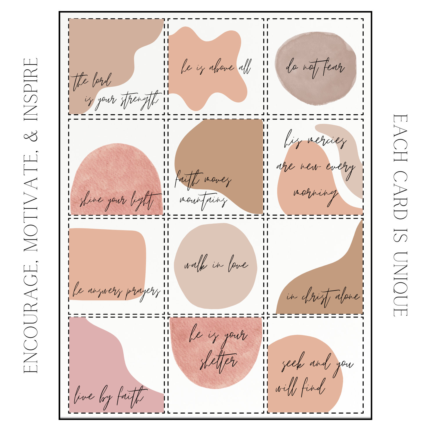 Christian Encouragement Cards - Inspirational Notes - Printable ...