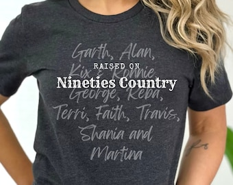Shirt for Concert Cute Raised on 90s Country Music Fan TShirt Music Festival Top Country Music Lover Gift for Her Girls Trip Shirt Nashville