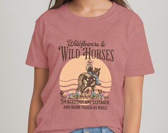 KIDS Nashville Shirt | Country Concert Tee for Lainey Wilson Fan | Wildflowers & Wild Horses Western Shirt for Kids | Oversized Rodeo Shirt