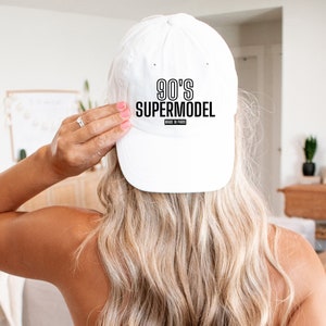 90s Supermodel Baseball Hat 90s Fashion Icon Hat for Her As Seen on RHOBH 90s Fashion Nostalgia Athleisure Hat Gift for Her image 1