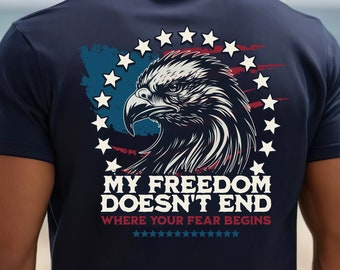 Patriotic Shirt for Him | Conservative Dad Shirt | Father's Day Gift for Husband | Republican Shirt | Freedom Over Fear TShirt | 4th of July