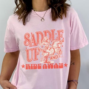 Vintage Cowgirl Shirt | Nashville Saddle Up Tee | Summer Tee for Country Concert | Oversized Western Shirt | Rodeo T-Shirt | Gift for Her