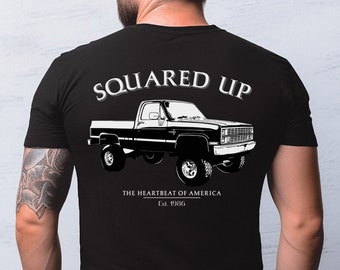 Squared Up 1986 Chevy Silverado Men's Perfect Weight® Tee, Old School Chevy Tee, Gift for Him, Chevy Fan, Classic Chevy Truck, Vintage Vibe