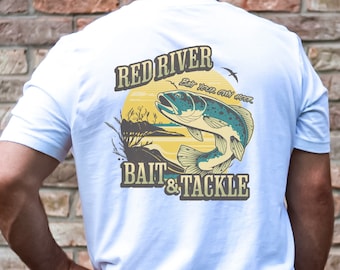Camisa de pesca para hombre para Avid Outdoorsman Gran regalo para el esposo o padre que ama pescar Bass Fisherman Shirt Lake Fishing River Fishing