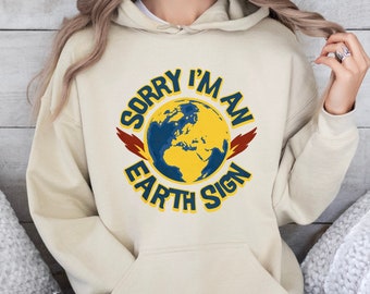 Witchy Cottagecore Hoodie for Her | Earth Sign Taurus Virgo Capricorn Sweatshirt | Celestial Christmas Gift | Zodiac Hoodie Gift