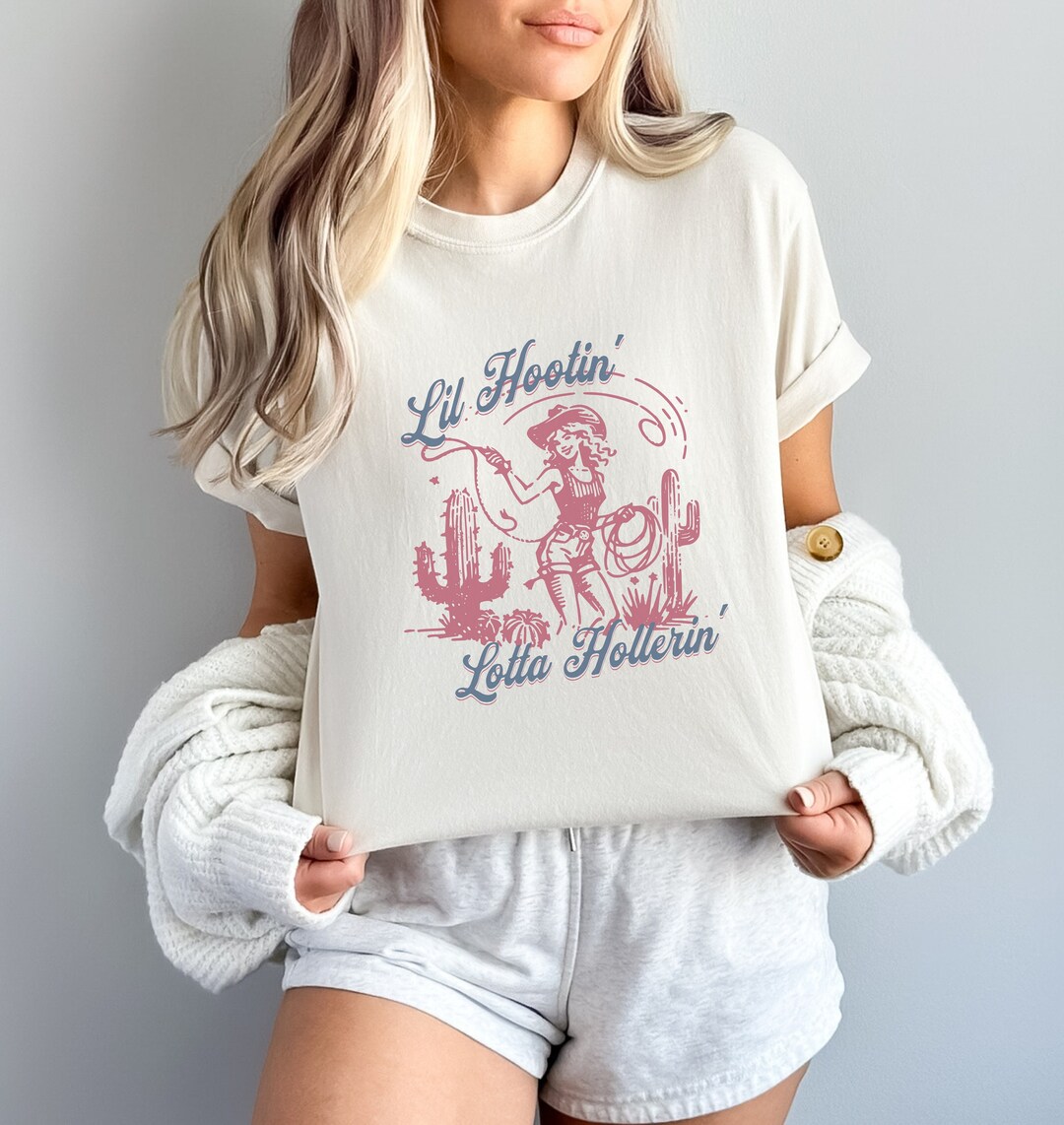 Lil Hootin' Lotta Hollerin' Cowboy Shirt Western Shirt for Her