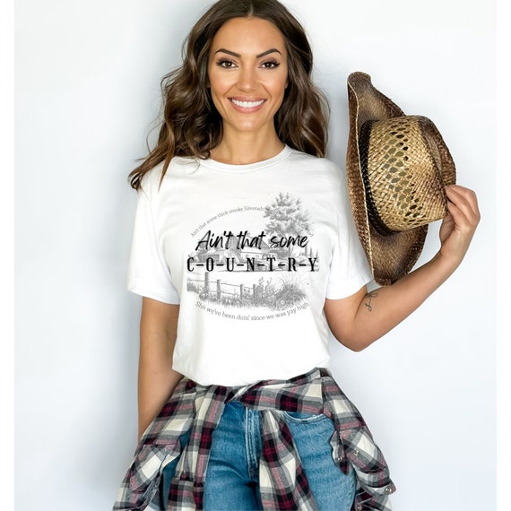 Ain't that some C-O-U-N-T-R-Y Jersey Short Sleeve Tee, Morgan Wallen Fan Shirt, Vintage Cowgirl Vibes, Summer Country Concert Tee, Nashville