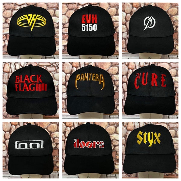 Rock Band Concert Embroidered Baseball Cap Adjustable Strap Back Great Christmas Birthday Gifts for Rock Music Fans