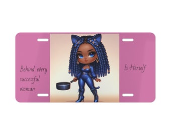 Custom Aluminum Vanity Plate: Stylish Car Decor (12" x 6")