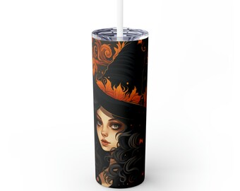 Halloween Witch Tumbler with Straw, 20oz
