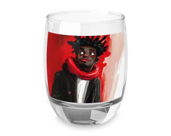 Artsy Whiskey Glass