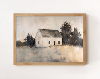 Rustic Barn Landscape Print: Farmhouse Wall Art (Digital Download)