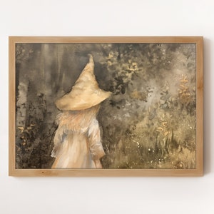 Aquarel boskabouter: grillige Fairycore-kunst (digitale print)