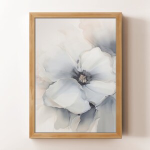 Abstract Flower Art Print: Large Botanical Painting (Digital Download)