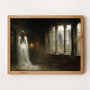Ghost Maiden Halloween Print: Spooky Sorrowful Spirit (Digital Download)