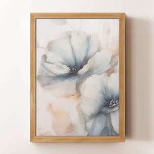 Abstract Floral Painting Printable Art | Boho Botanical Wall Art | Neutral Floral Art | Bedroom Decor | Printable Wildflowers Digital Art