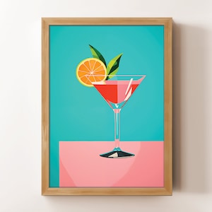 カクテル ポスター | バー カート デジタル プリント | ファンキー ポップ アート | レトロなミクソロジー アート | 抽象的なレストラン ウォール アート | バーの装飾 | デジタル ダウンロード