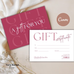 Boho Gift Certificate Printable Template Bundle DIY Gift Voucher | Editable Gift Card Spa Lash Salon Certificate Canva | INSTANT DOWNLOAD