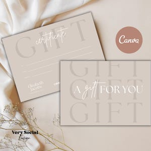 Boho Gift Certificate Printable Template Bundle DIY Gift Voucher | Editable Gift Card Spa Lash Salon Certificate Canva | INSTANT DOWNLOAD