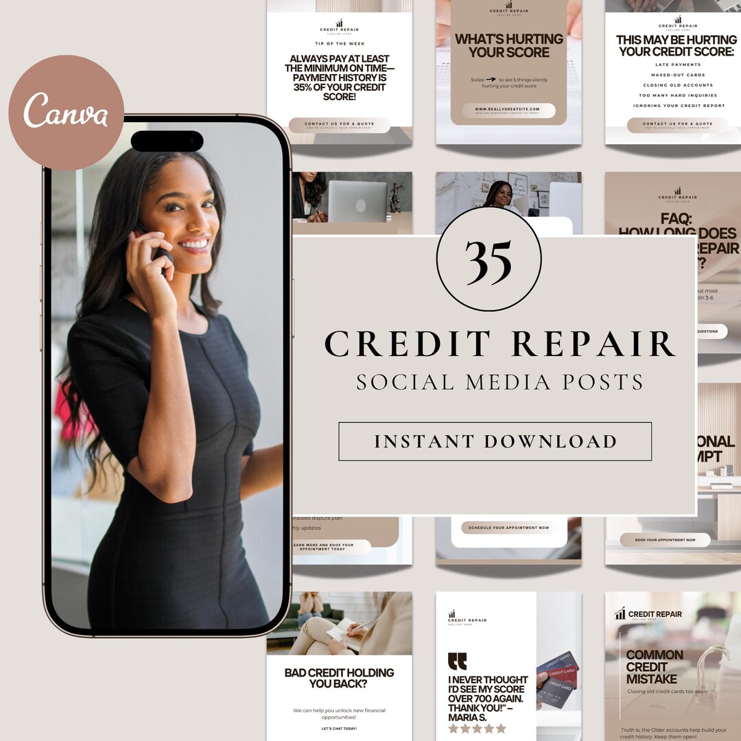 Credit Repair Social Media Posts | Finance Specialist Instagram ...